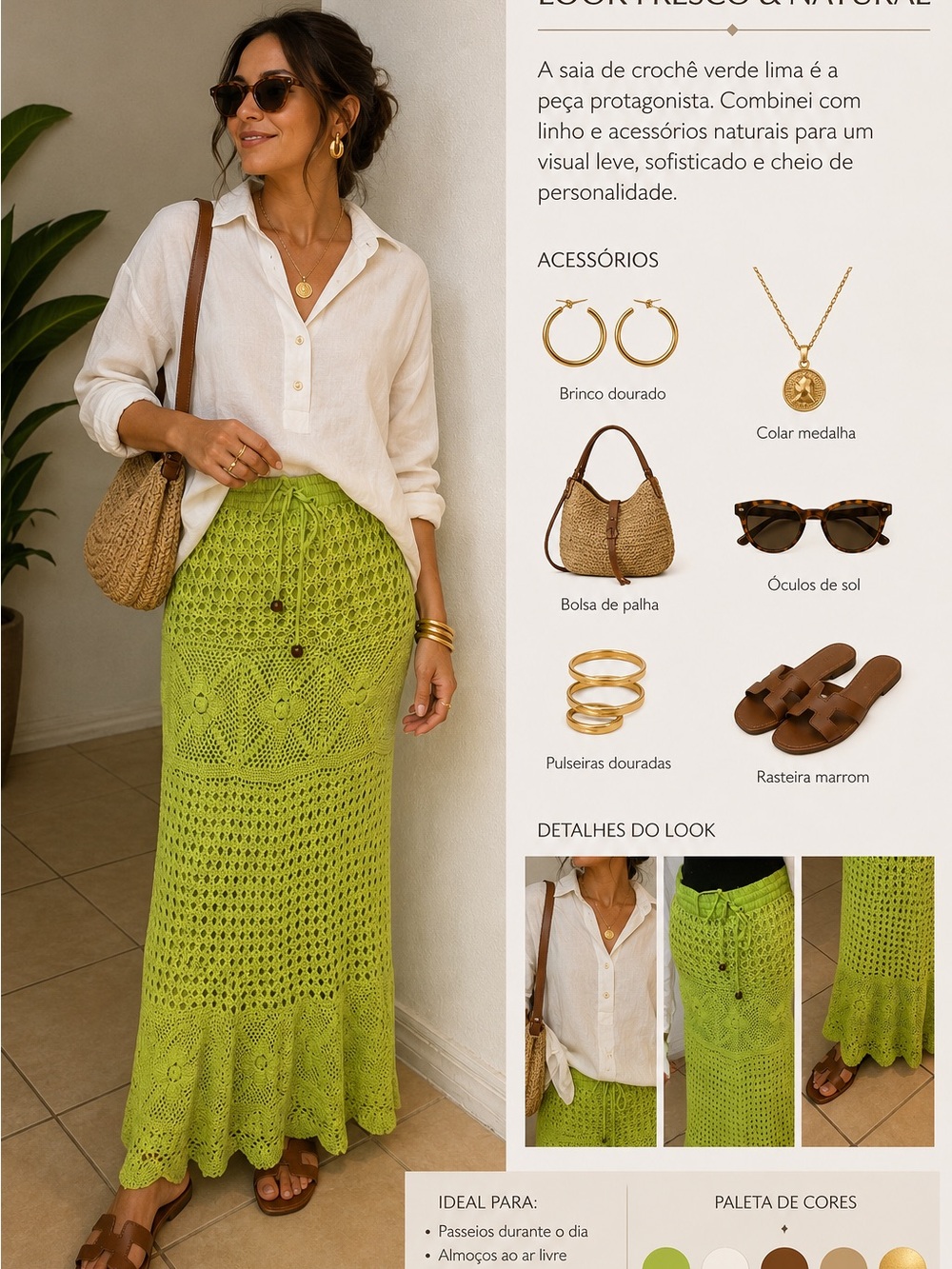 Lime Green Crochet Maxi Skirt - Women's Layered Knit Skirt